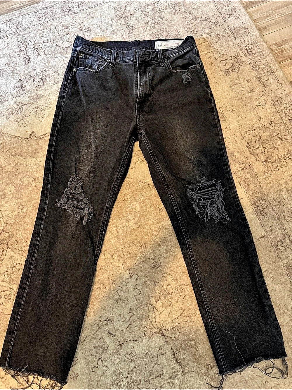 GAP High Rise Cheeky Straight Jeans Skinny Jeans Waist 29/8 in Black